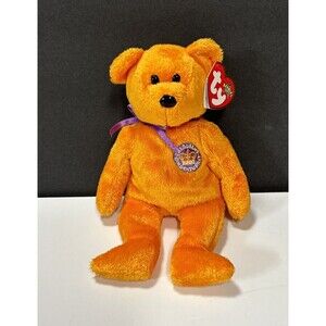 Ty Beanie Baby CELEBRATIONS  Queen's Golden Jubilee Bear 50th Anniversary 2002